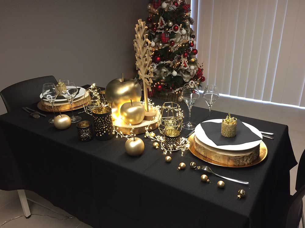 Une table de Noël éblouissante